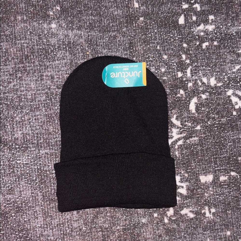 Black Knit Beanie for Kids